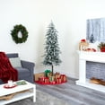 thumbnail image 4 of Nearly Natural 6.5' Flocked Pine Artificial Christmas Tree Prelit with LED Lights, 4 of 11