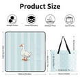 thumbnail image 2 of White Duck Blue Striped Background Outdoor Picnic Blanket, Foldable Waterproof Beach Mat, Portable Beach Blanket for Beach Camping, Hiking, Family Concerts, 2 of 7