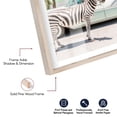 thumbnail image 4 of Zephyr Zebra Shadowbox Print Coastal Art Prints by Notoriart, Blonde Frame, 17 x 25, 4 of 7