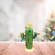 thumbnail image 3 of Decoraciones navideñas, cactus navideño de resina con cactus navideño, adorno de cactus de resina, características líderes en su clase, 3 of 8