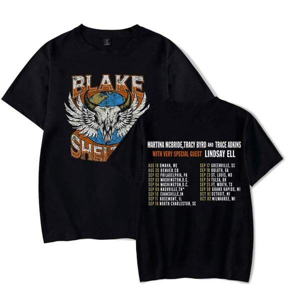 Blake Shelton women's and men's retro casual fashion short sleeved T-shirt tops