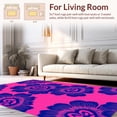 thumbnail image 2 of ODIKA 6'x6' Machine Washable Non-Slip Area Rug, Festive High Traffic Rug, Pink, 331981, 2 of 7