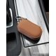 thumbnail image 4 of Key Holder Pouch, Retro PU Leather Car Key Holder Car Key Holder with Zipper, Key Holder Cases for Men, 4 of 5