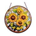 thumbnail image 3 of Colgante de Girasol, Adorno Colgante de Cristal de 7,87 Pulgadas, Decoración Colgante de Vacaciones para Interiores, Exteriores, Porches, Jardines Estilo A, 3 of 9