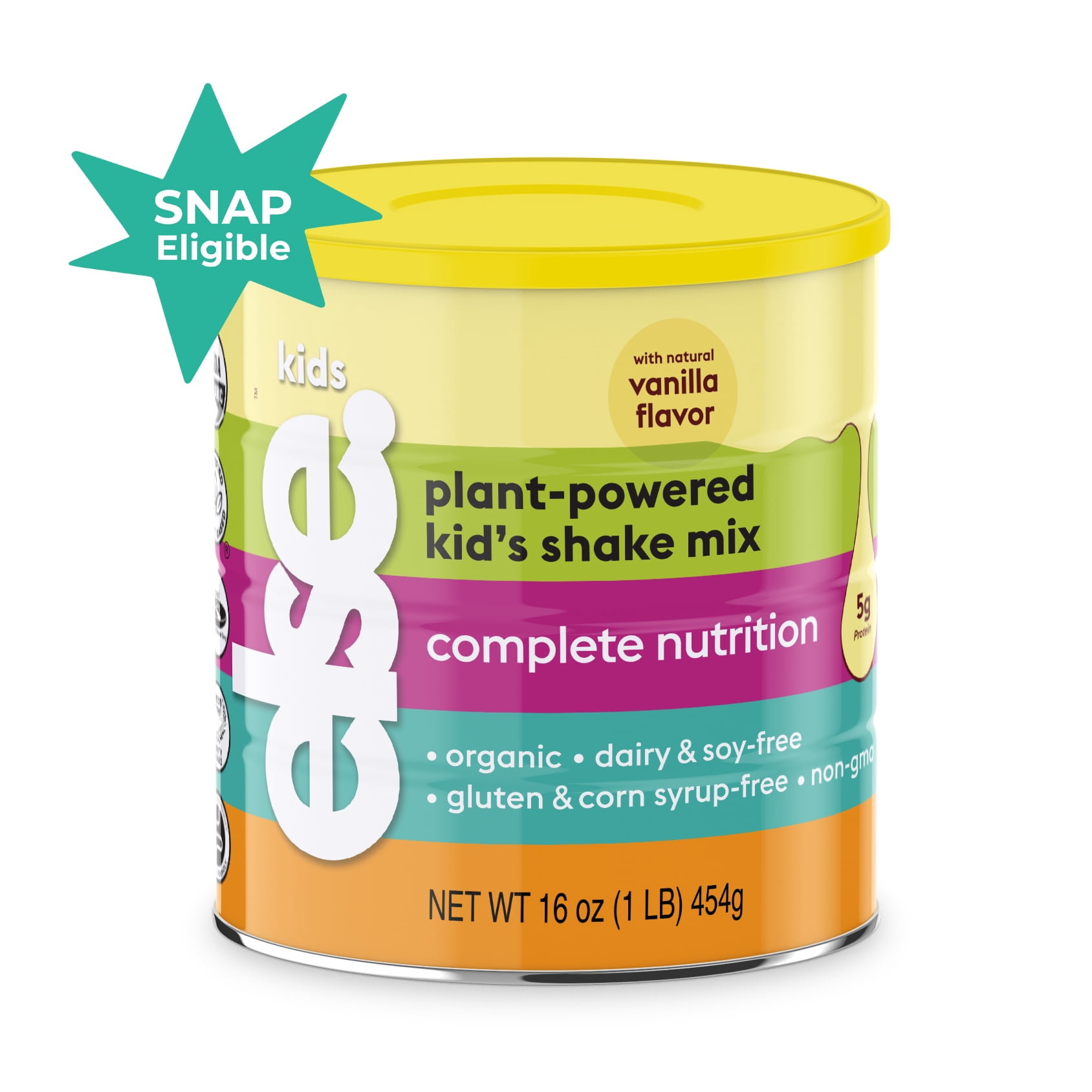Else Nutrition Kids Shake Mix - Plant-Based, Dairy-Free Protein Powder w/ 25+ Vitamins (Vanilla, 1-Pack)
