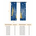 thumbnail image 6 of Fsddascl Blue Christmas Tree Blackout Curtains for Bedroom/Living Room, Thermal Insulated Kitchen Curtains, Xmas Snowflake Blue Golden Grommet Darkening Window Treatment Drapes 52"x63"x2, 6 of 6