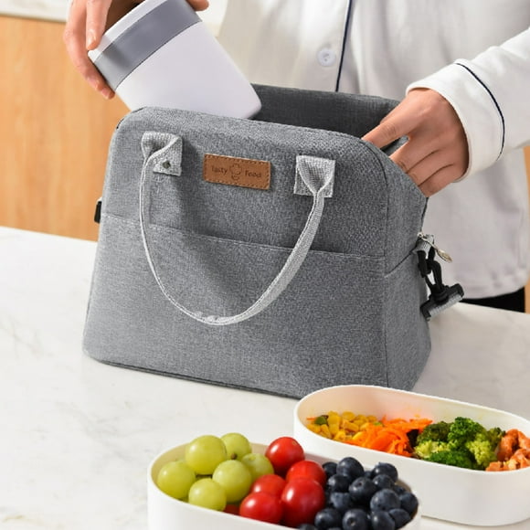 Large Insulated Lunch Bag Portable Lunch Bag For , Work, Picnic, Beach, Tote Lunch Bag Insulated Washable Lunch Bag with Shoulder Strap Travel Lunch Bags for Women Toddler Lunch Bag Mini Icebox