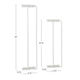 thumbnail image 5 of Brabson Wall-Mounted Metal Bathroom Towel Rack, Set of 2, White, 5 of 9