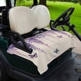 thumbnail image 2 of Golf Cart Seat Covers for 2 Seater,Wisteria Microfiber Cart Seat Towel Blanket,Spring Purple Flowers Butterflies Vintage Beige Absorbent NonSlip Bench Seats Protector for Golf Course 51"x31", 2 of 9