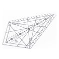 thumbnail image 3 of Unique Bargains Art Ruler Squedge 45 Template 15 Inch Acrylic Quilting Ruler Sewing Tool, 3 of 7