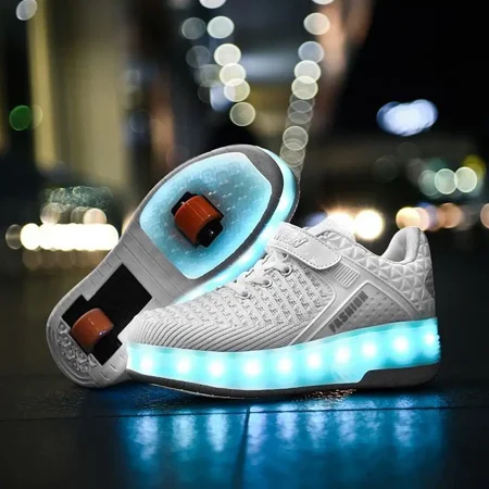 

Boys LED Light Soft-soled Sneakers Lightweight Breathable Non-slip Casual Shoes