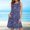 Navy#2, variant on Jesvior Womens Summer Dresses with Pockets Sleeveless Floral Print Crew Neck Top Vest Beach Dresses Fashion Loose Tshirt Dress
