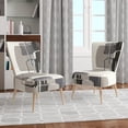 thumbnail image 4 of Designart "Glam Dancing Shape IV" Upholstered Modern Accent Chair - Arm Chair, 4 of 5