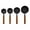 Black1, variant on 4-Piece Stainless Steel Measuring Spoon Set with Wooden Handle - Precision Scale Markings for Cooking and Baking Applications - Black1