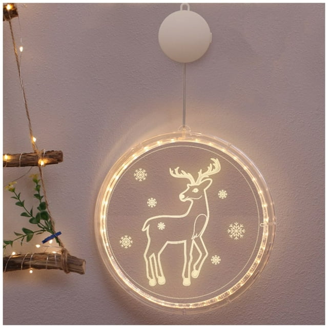 AMERTEER Santa Claus Window Lights Add Great Christmas Vibe for Flat Dormitory Decoration