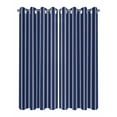 thumbnail image 2 of Outdoor Curtains for Patio Navy Blue and White Striped Geometric Waterproof Privacy Outside Curtains with Tiebacks Grommet Top Pergola Curtains for Porch Cabana Gazebo 2 Panels, 54x95 inch, 2 of 7
