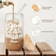 thumbnail image 4 of Vaso de Vidrio SANDJEST 470ml con Tapa y Popote de Bambú, 4 of 8
