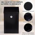 thumbnail image 3 of Metal Donation Box Charity Steel Collection Box Office Suggestion Secure Mailbox with Top Slot and Lock with Keys Wall Mount .x.x Mailbox for Home Office (), 3 of 7