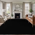 thumbnail image 2 of Black Large Area Rugs for Bedroom Living Room, Soft Non Slip Carpet Bedside Rug, Pure Black Rectangular Floor Cover Kitchen Accent Rug 5'x7' for Dining Room/Office, 2 of 9