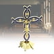 thumbnail image 1 of Cruz de crucifijo católico de soporte, estatua y estatuilla de Jesucristo de aleación para decoración de , adorno de Iglesia de oficina Azul Macarena Crucifijo de pie, 1 of 8