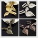 thumbnail image 3 of 2 Pcs Retro Leaf Shaped Zinc Alloy Wall Mounted Towel Hook Bath Towel Holder Towel Bars Durable Bathroom Accessories Bathroom Accessories Kitc(golden), 3 of 4