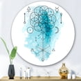 thumbnail image 1 of Designart - Symbol of Alchemy and Sacred Geometry I - Bohemian & Eclectic Metal Circle Wall Art, 1 of 5