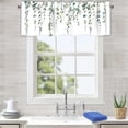 Flop Panel Eucalyptus Leaves Valances for Windows 1 Panel, Rod Pocket 54x18 in ...
