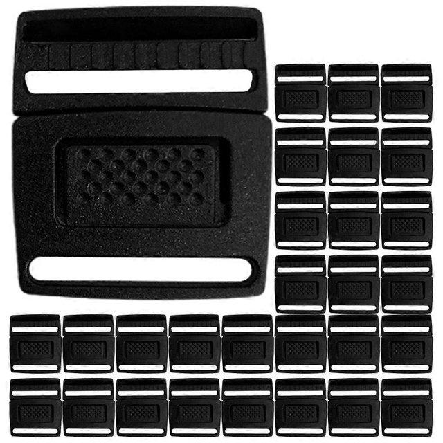 100 piezas de hebillas de liberación central para sombreros, hebillas de plástico desmontables, hebillas de correa, hebillas de liberación central