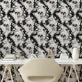 thumbnail image 2 of Ambesonne Skull Peel & Stick Wallpaper for Home, Head Bones Melancholic Love, 13"x100", Off White Rose Black, 2 of 5