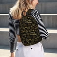 thumbnail image 5 of Easygdp Gold Pinecone Merry Christmas Mochila de Lona Resistente para Laptop, Compatible con Laptops de 15 a 17 pulgadas, Ideal para Escuela, Trabajo y Viajes-Small, 5 of 5