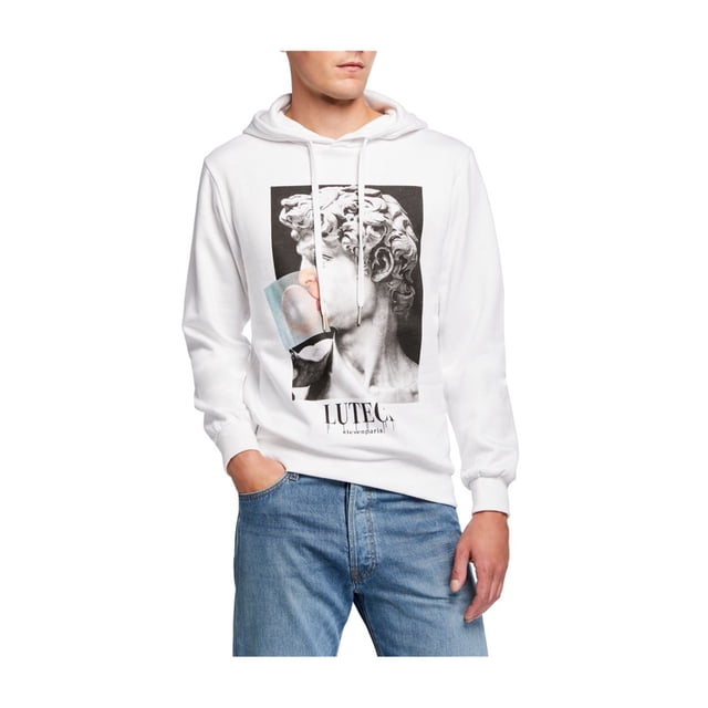 Elevenparis Hombre Bubble Hoodie Sudadera blanco XL