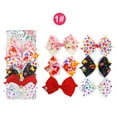 thumbnail image 2 of Weikingp Hair Clips 6 Pcs Hair Bows Gradient Bowknot Headdress Ropes Decorations Headdress Decoration for Girls Bobby Pins Hair Clips for Women Butterfly Hair Clips () Multicolor1 Polyester, 2 of 5