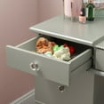 thumbnail image 2 of Linon Rubberwood Mdf Makeup Vanity With Silver Finish 580435SIL01U, 2 of 20