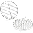 thumbnail image 4 of Casewin Round Cooling Racks Set of 1, Stainless Steel Wire Oven Rack for Baking Cooking Steaming and Roasting, Healthy & Rustproof, Mirror Finished & Dishwasher Safe, Metal Silver - 17cm, 4 of 7