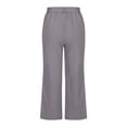 thumbnail image 4 of POINTERTECK Women High Waisted Wide Leg Pants Drawstring Elastic Trousers Comfy Straight Leg Fashion Long Pants With Pockets, 4 of 5