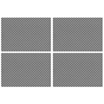 Black White Small Checkered Pattern Summer Placemats Table Placemats Set Of 4-Linen Kitchen Washable Placemats Table Mats 11.8"x17.7" Non-Slip Heat Resistant