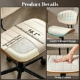 thumbnail image 6 of Toject Office Chair, Task Chair with Stripes Wooden Back, Mid-Century Modern Computer Chair, Armless Desk Chair for Home Office, White, 6 of 9