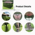 thumbnail image 5 of Unique Choice 13 x 10 ft Outdoor Patio Gazebo Canopy Tent with Mesh, Brown, 5 of 11