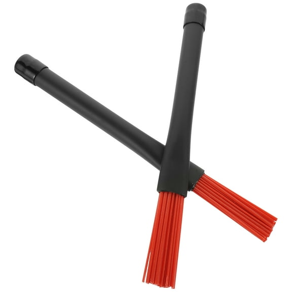 Drum Stick Bundle Brush Broom for Percussion Instrument Sticks Jazz Accessories Red Nylon Silica Gel