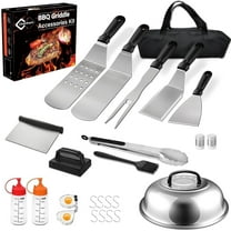 Oxenhors Griddle Accessories Kit, 26Pcs Grilling Accessories Set for Blackstone and Camp Chef, Flat Top Grill Accessories Set with Spatulas, Scraper, Egg Ring, Tong, Basting Cover for Outdoor BBQ