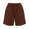 thumbnail image 6 of Guluxicc Women's Lounge Shorts with Pocket Elastic Waist Straight Leg Bermuda Trousers Everyday Wear for Summer Casual Outfits, 6 of 6