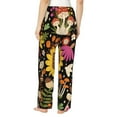 thumbnail image 3 of Haiem Sunflowers Mushrooms Women's Pajama Pants Ultra Lightweight Pjs Bottoms Sleepwear Bottom Pants With Pocket Drawstring-Large, 3 of 9