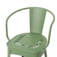 thumbnail image 2 of Leona Outdoor 3 Piece Iron Bistro Set, Matte Green, 2 of 6