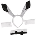 thumbnail image 3 of Conjunto de Disfraces de Conejo Yinane 3 Piezas Diadema Pajarita Muñequera Cosplay Party Prop Set, 3 of 8