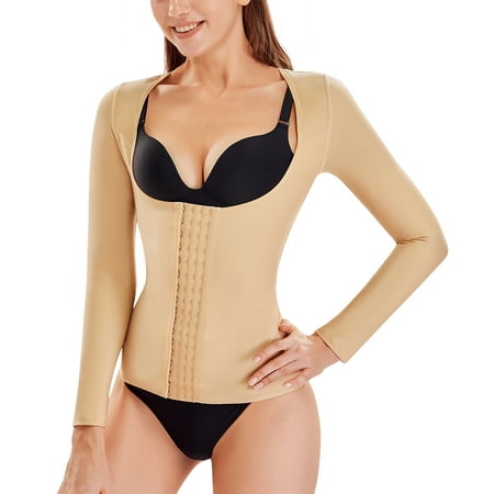 

Eleady Tummy Control Shapewear Upper Arm Shaper Post Surgical Slimmer Compression Tops Women Waist Trainer Corset (Beige Small)