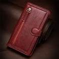 thumbnail image 3 of Kaleidio Case For Apple iPhone SE (2020), iPhone 8, iPhone 7 [MyJacket] PU Leather [Zipper Pocket][Card Slots] Wallet Hybrid Flip Cover w/ Overbrawn Prying Tool [Red], 3 of 7