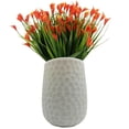 thumbnail image 5 of Bergamo Art 10" High Decorative Handmade Patterned White Glass Vase, 5 of 7