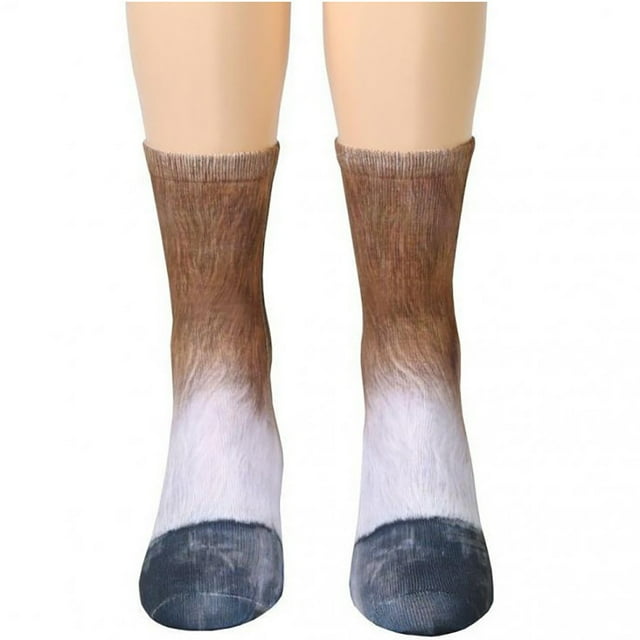 Trayknick Chaussettes en Coton Élastique Doux pour Adultes et Enfants, Simulation 3D Animal
