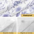 thumbnail image 4 of Spring Flowers No Hooks Shower Curtain with Snap-in Liner Purple Orchids Plant Leaves Shower Curtains for Bathroom, Waterproof, Easy Install, Washable 54"x78", 4 of 9