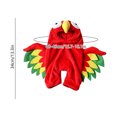 thumbnail image 3 of PET Parrot Costume, a Red Polyester Parrot-Style Costume Sized for the Selected PET Variation, for Dogs, Cats, PET Parties, Photos, and Playful Seasonal Dress-up, Red, Size m, Practical Home Use, 3 of 7